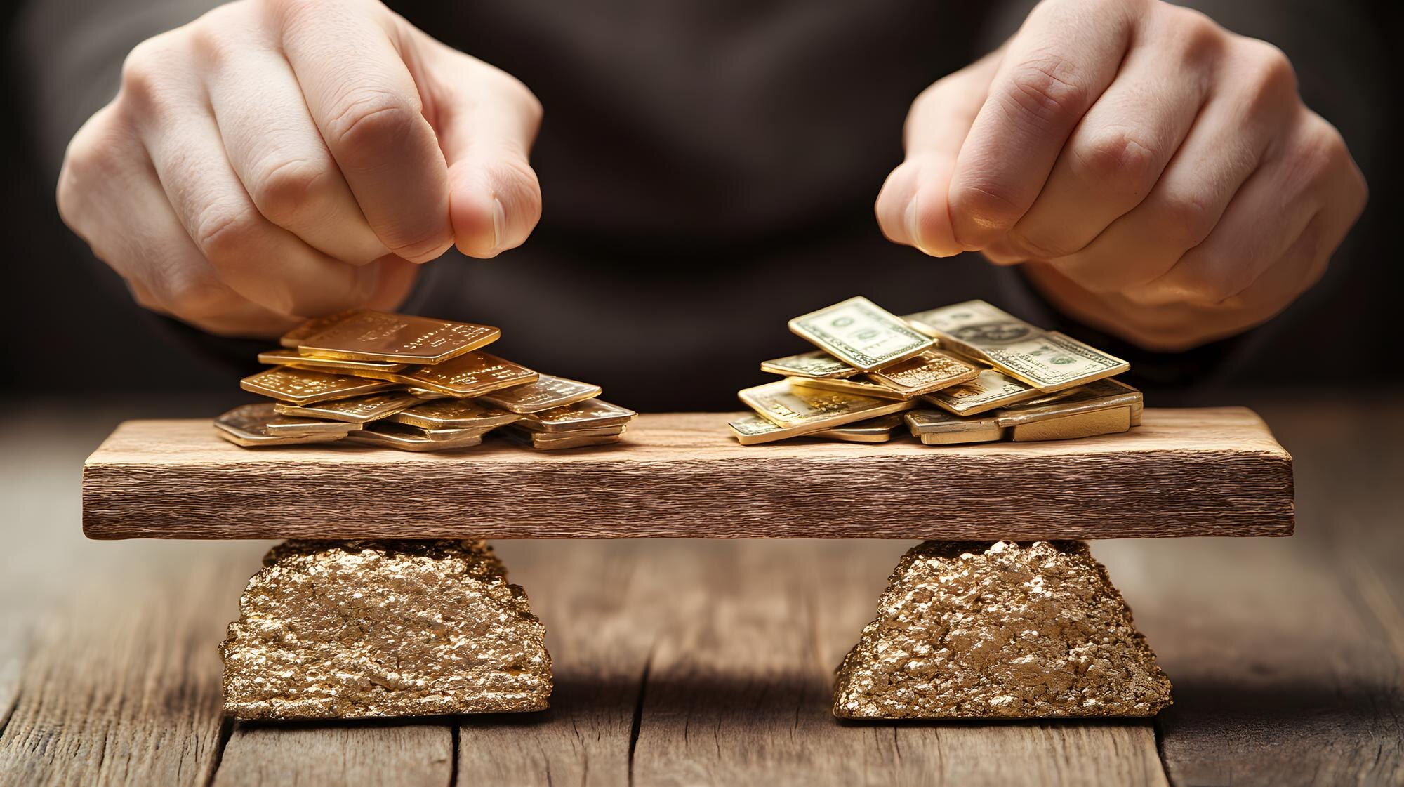 Wyważenie opcji między gotówką a złotem może wywołać poczucie podejmowania decyzji finansowych